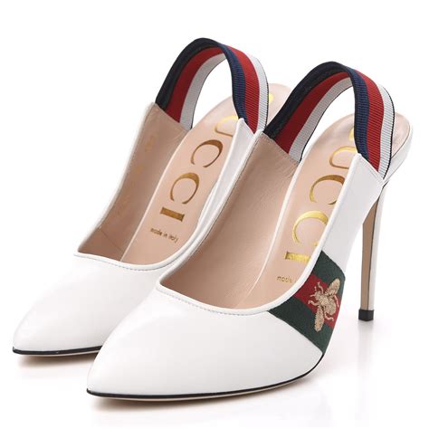 white gucci high heels|gucci stiletto heels.